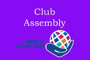 Twilight Meeting - 17:30pm - Club Assembly attended by ADG Mike Lade